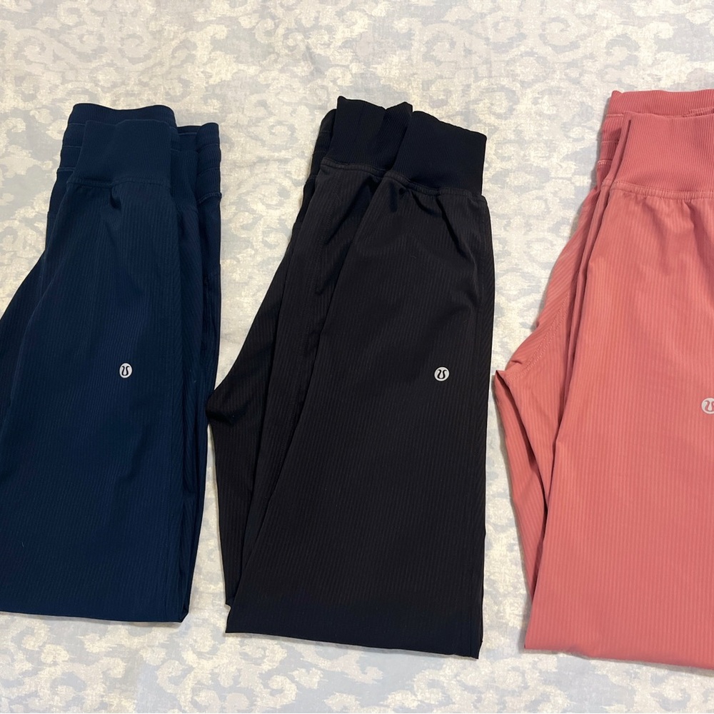lululemon athletica pants - Blue, Black, and Pink. 3 pairs. - Picture 2 of 5